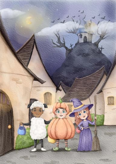 Happy Halloween - Watercolor